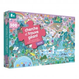 Giant Search and Find Puzzle - 500 pcs - Unicorns