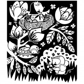 Velvet Felt Art Picture Colouring Set - Spring
