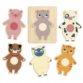 My Mix-and-Match Wooden Puzzle - Farm