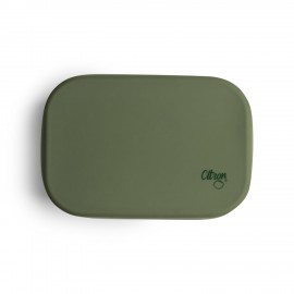 Mini Stainless Steel Snackbox with Silicone Lid - Green