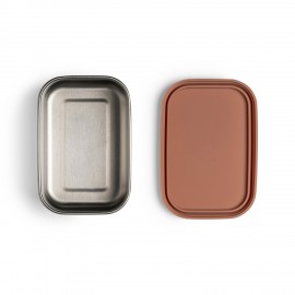 Mini Stainless Steel Snackbox with Silicone Lid - Blush Pink