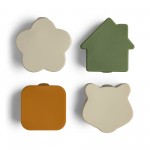 Silicon Lunchbox Organisers - Set of 4