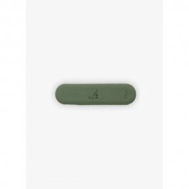 Stainless Steel Cutlery Set With Silicon Case - Dino Green