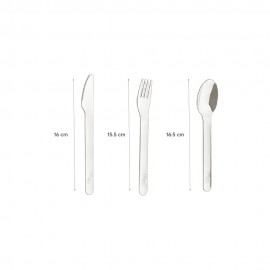 Stainless Steel Cutlery Set with Silicon Case - Spaceship Dusty Blue