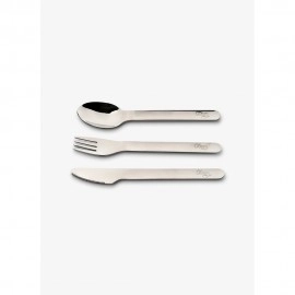 Stainless Steel Cutlery Set With Silicon Case - Purple