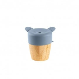 Bamboo Cup and Straw - Dusty Blue