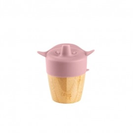 Bamboo Cup and Straw - Blush Pink