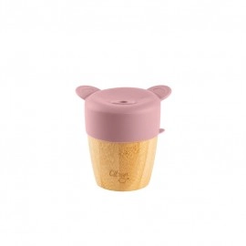 Bamboo Cup and Straw - Blush Pink