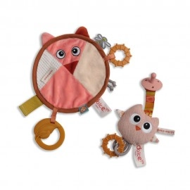 Fiona the Fox Comforter and Oliver the Owl Pacifier Clip Holder