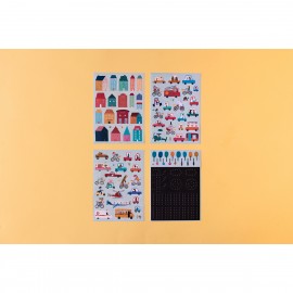 Mix - Stickers Sea, City & Space - 12 pcs