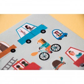Mix - Stickers Sea, City & Space - 12 pcs
