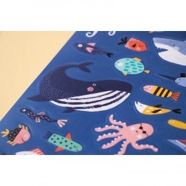 Mix - Stickers Sea, City & Space - 12 pcs