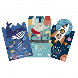 Mix - Stickers Sea, City & Space - 12 pcs