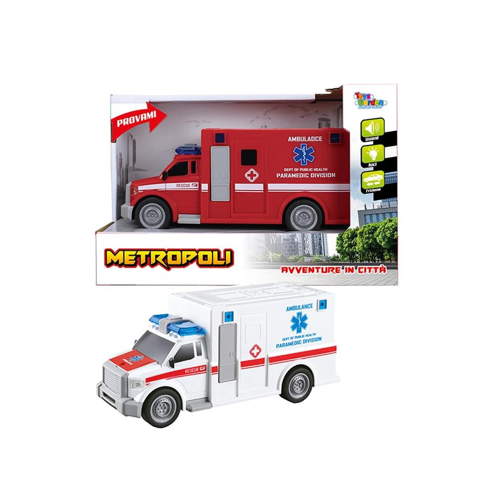 Metropoli - Ambulance 1:20 with Lights and Sound Set - 2 pcs