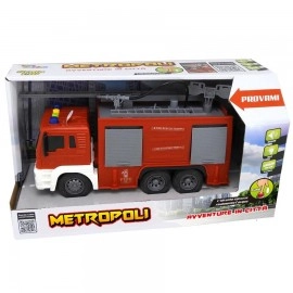 Metropoli - Fire Brigade Vehicles with Lights, Sound and Water Set - 2 pcs