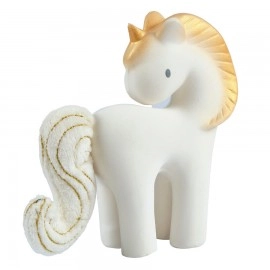 Natural Rubber Baby Rattle in Giftbox - Shining Stars Unicorn