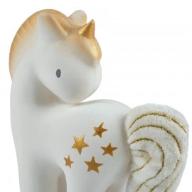 Natural Rubber Baby Rattle in Giftbox - Shining Stars Unicorn